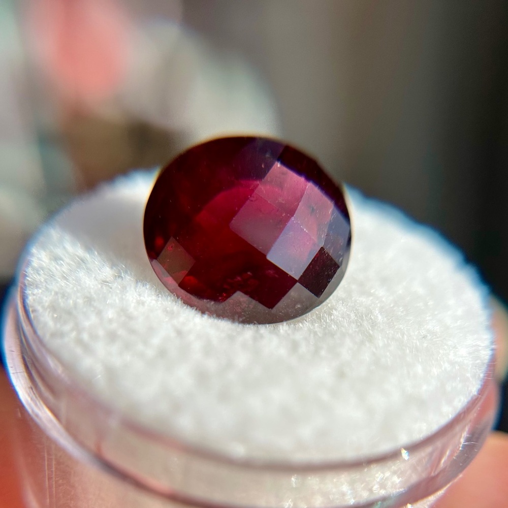 💜🩷 7.36 CT Natural RHODOLITE GARNET Deep Purple Red Huge Estate Gemstone